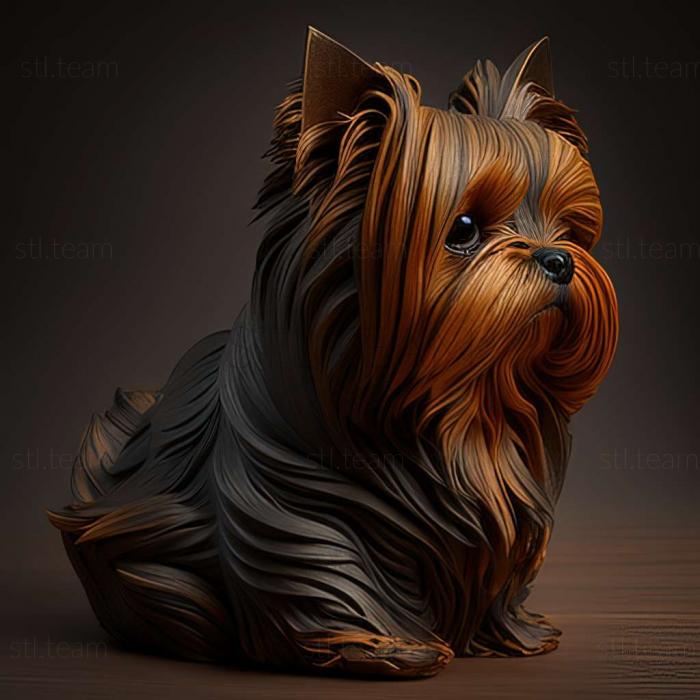 3D модель Бивер — собака породы йоркширский терьер. (STL)